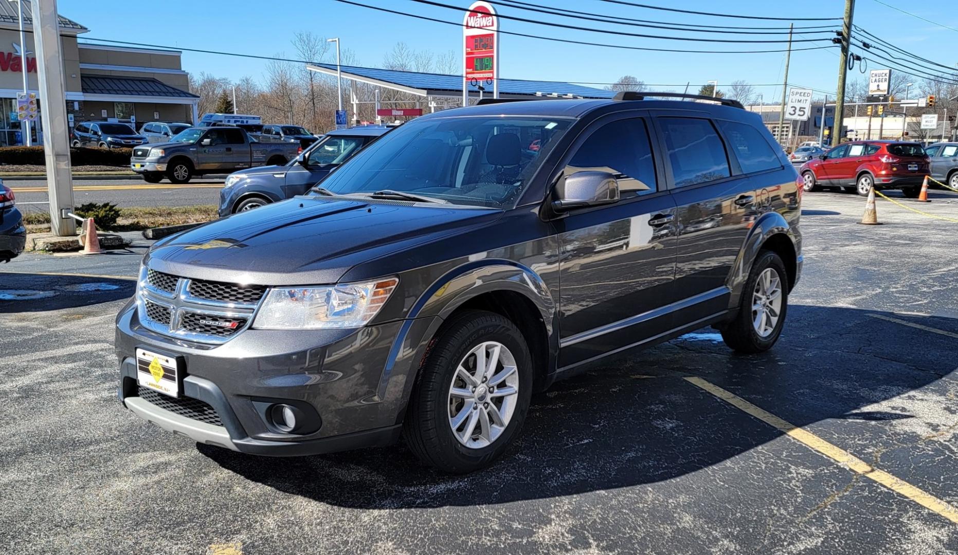 2016 Gray /Black Dodge Journey SXT (3C4PDCBGXGT) with an 3.6L V6 DOHC 24V engine, Automatic, 6-Spd Auto Stick transmission, located at 341 N White Horse Pike, Lawnside, NJ, 08045, (856) 262-9500, 39.855621, -75.027451 - Photo#1